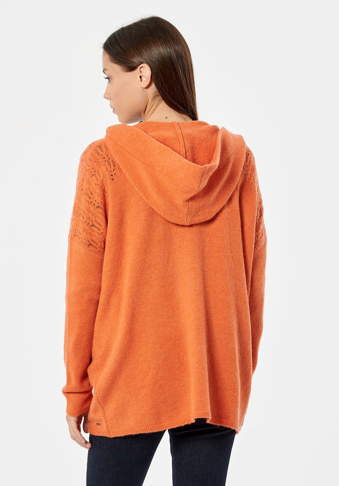 BARRY  Pull doux orange femme