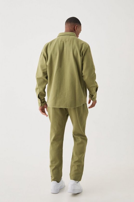 Textured Button Through Overshirt