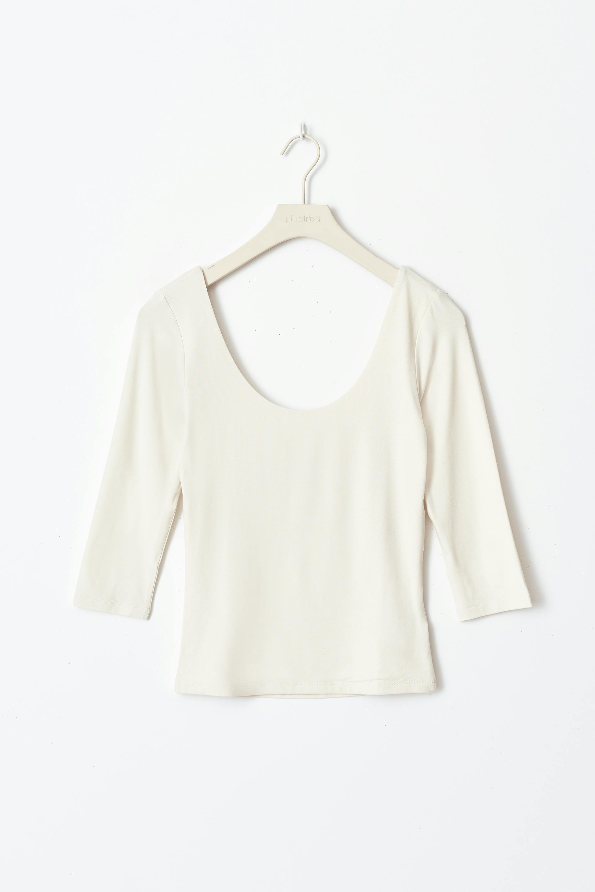 Soft touch scoop neck top
