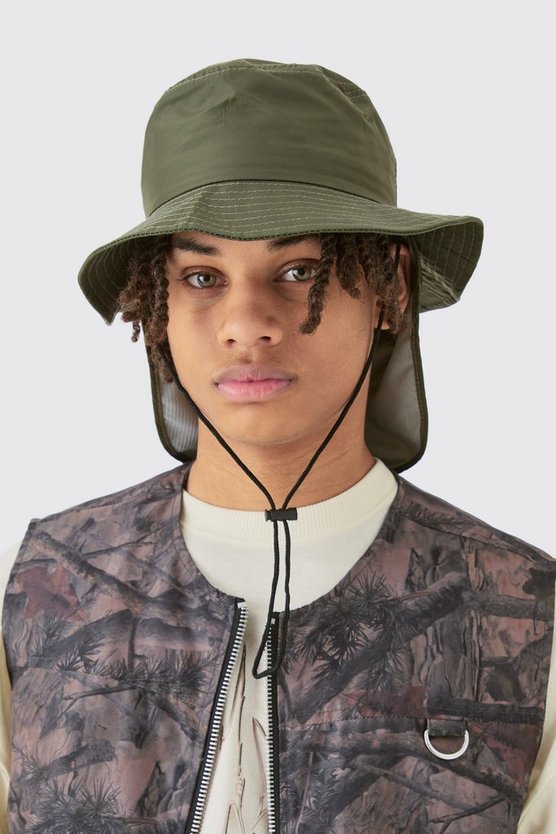 Nylon Anglerhut in Khaki