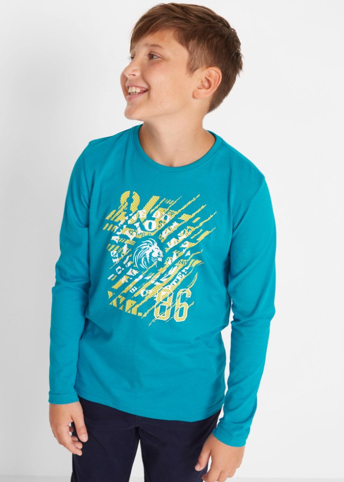 Jungen Langarmshirt aus Bio-Baumwolle (2er-Pack)