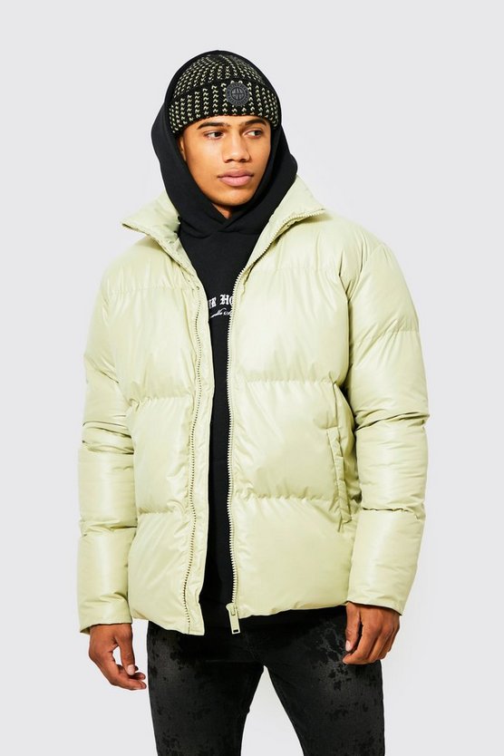Oversize Steppjacke mit Trichterkragen