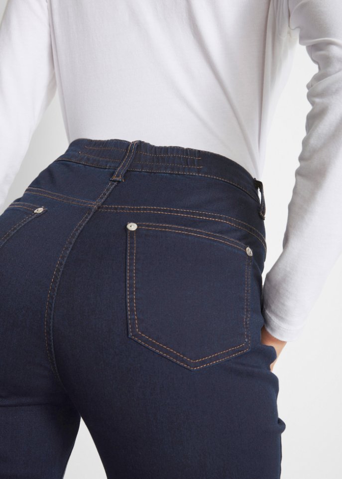 Twill-Hose mit Stretch und Bequembund, Slim Fit