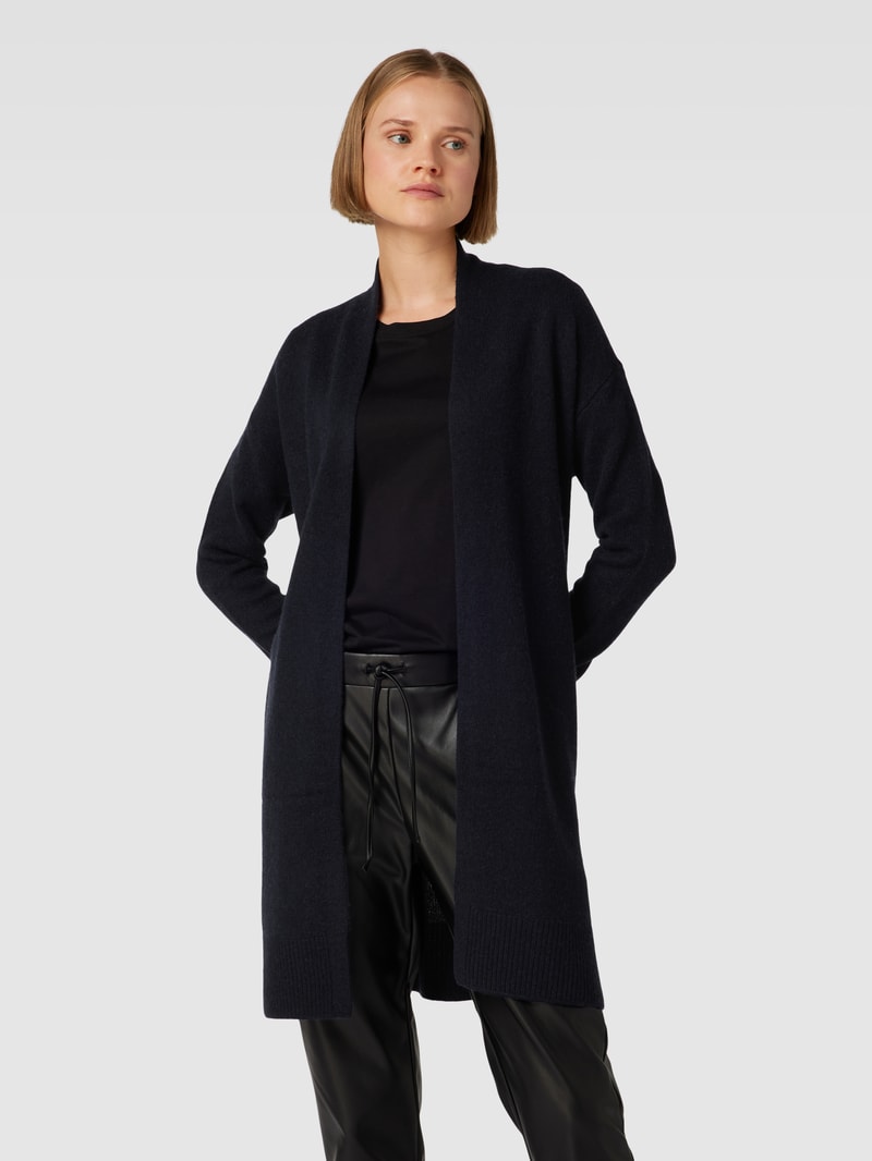 Strickcardigan mit offener Vorderseite in dunkelblau