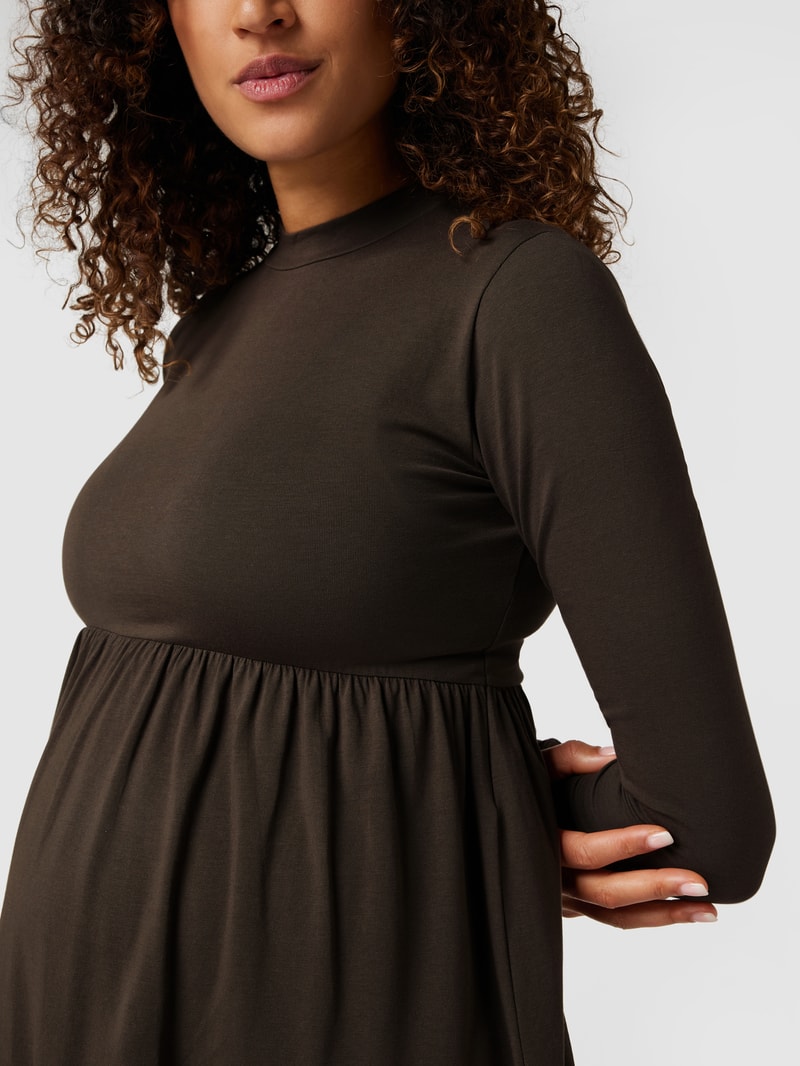 Umstand-Kleid aus Baumwoll-Elasthan-Mix in mittelgrau