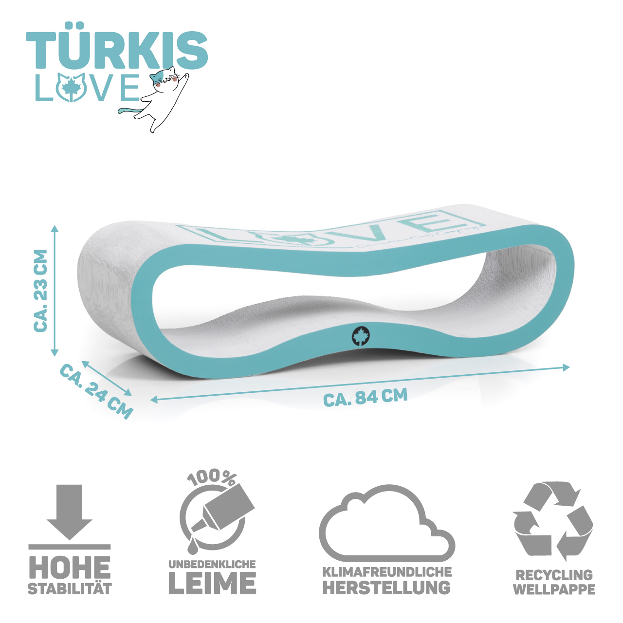 Canadian Cat Company Kratzbäume Canadian Cat Company Kratzbrett Orbit 2.0 türkis