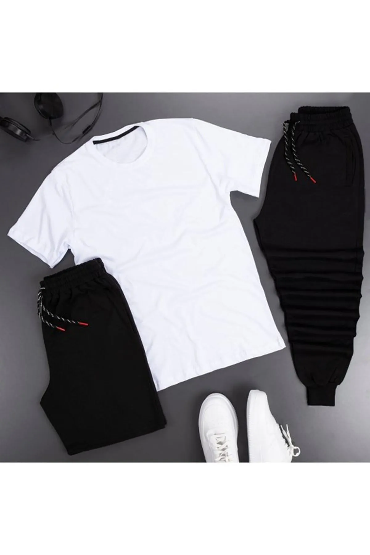 trendypassion  3-teilige Unisex-Sport-Trainingsanzug-Set-Kombination