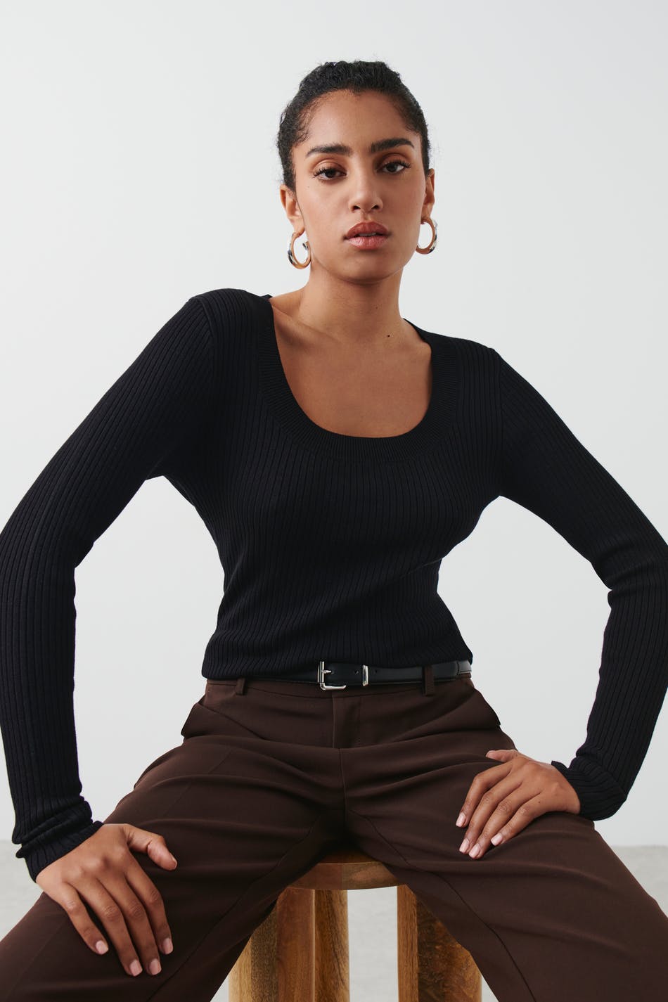 Long sleeve knitted top