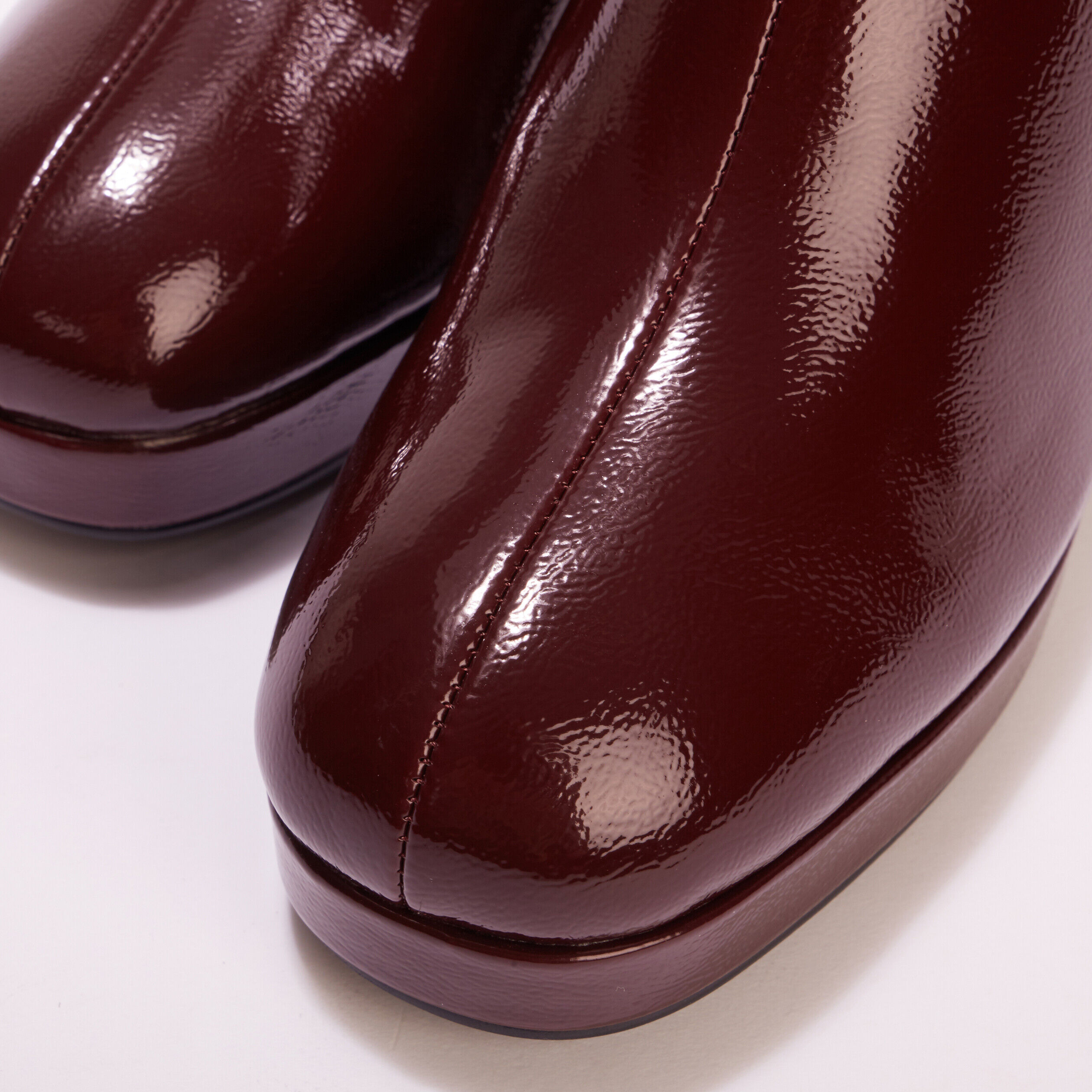 Bottines vernies talon haut prune femme | Cache Cache