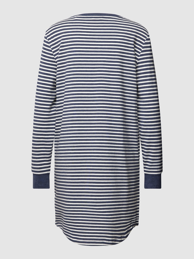 Nachthemd mit Label-Print in dunkelblau
