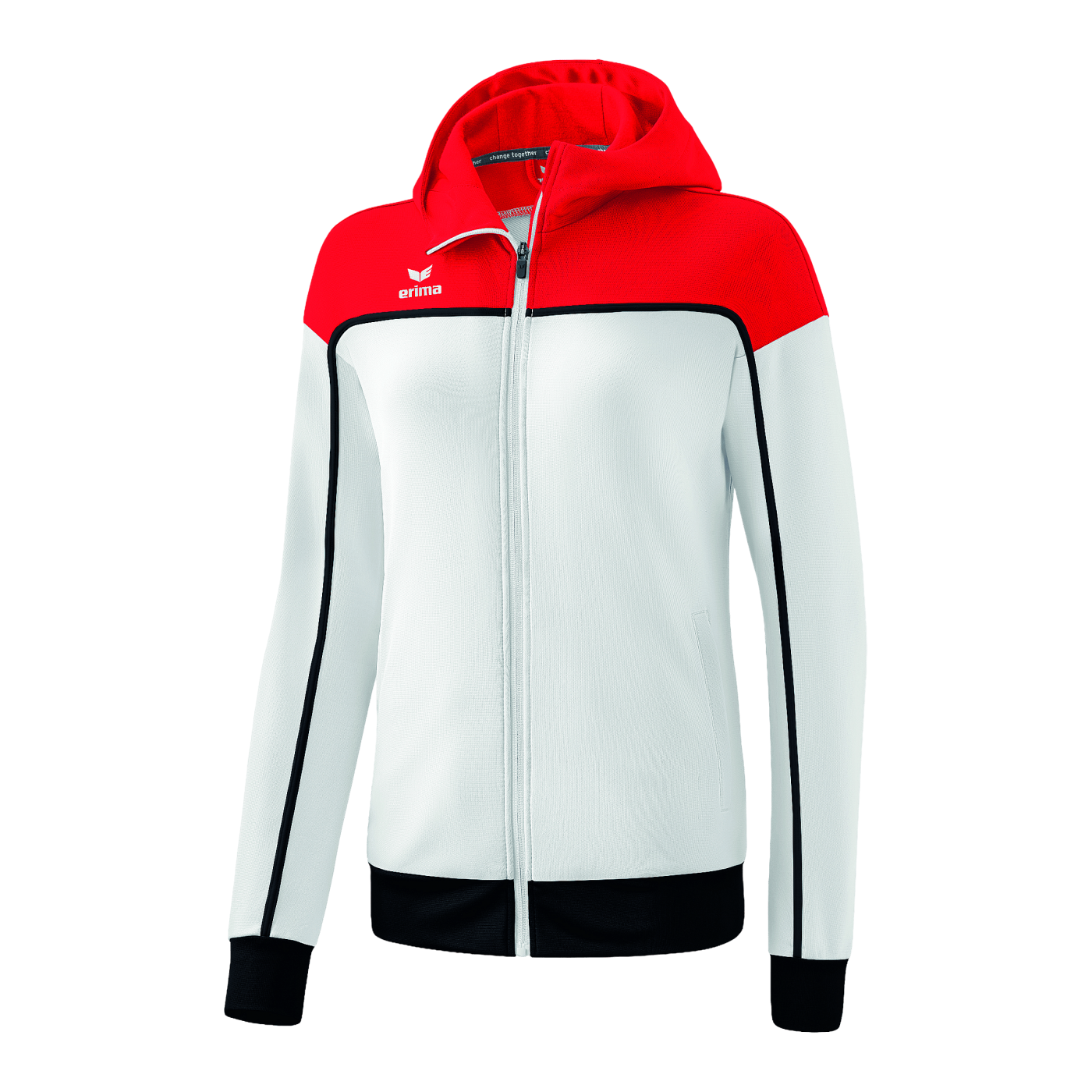 Erima Change Kapuzenjacke Damen Weiss Rot