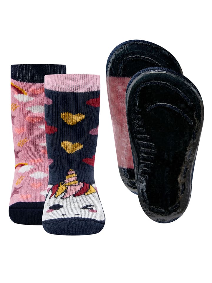 ewers 2er-Set Stoppersocken 2er Pack Einhorn in navy günstig kaufen