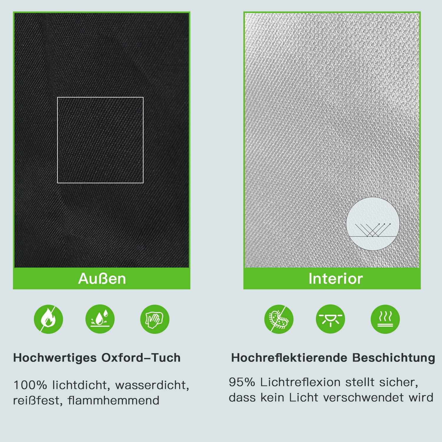 Gimisgu Gewächshaus Gewächshaus Growbox 40*40*120CM Pflanzenzelt Zuchtzelt