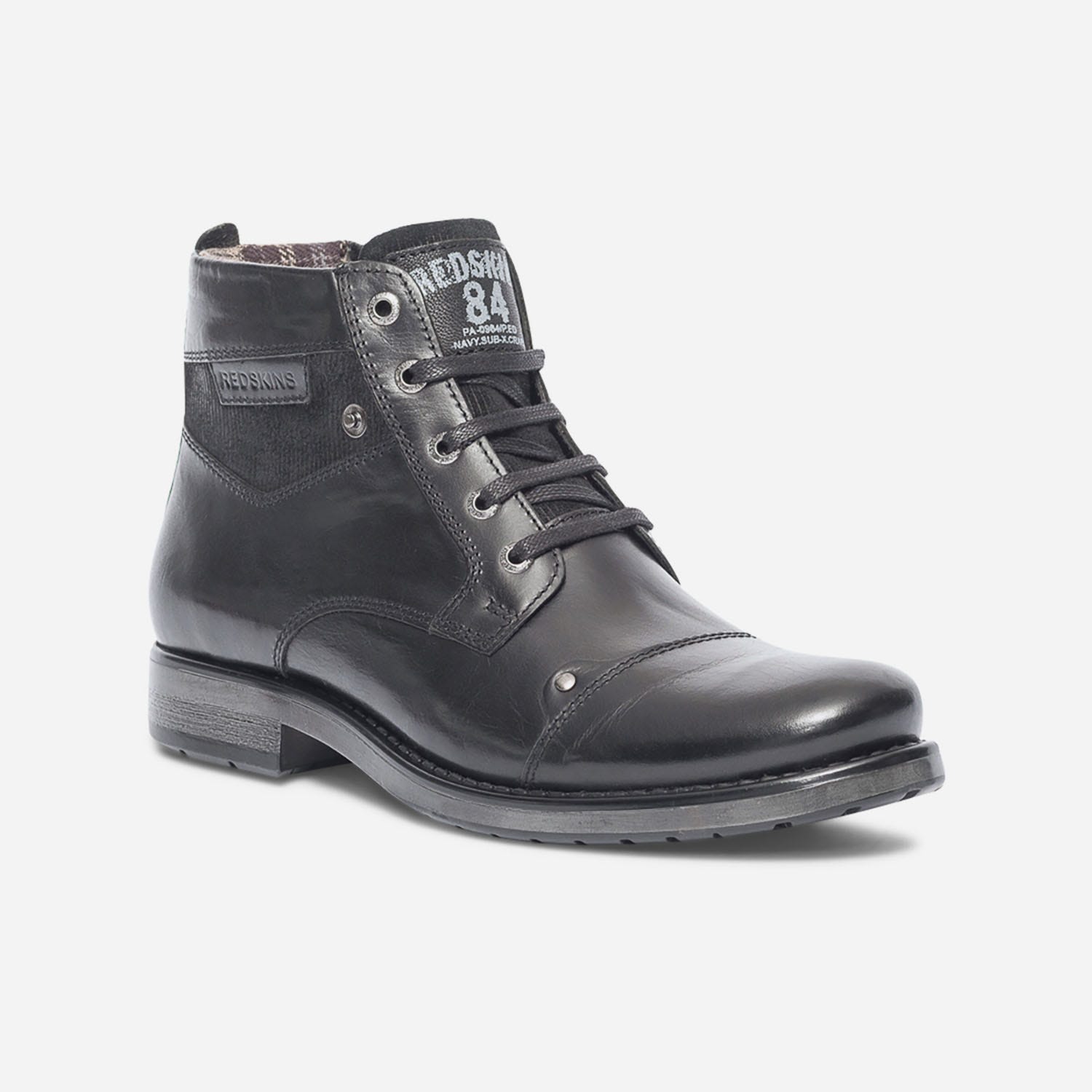 Boots à lacet REDSKINS noir en cuir