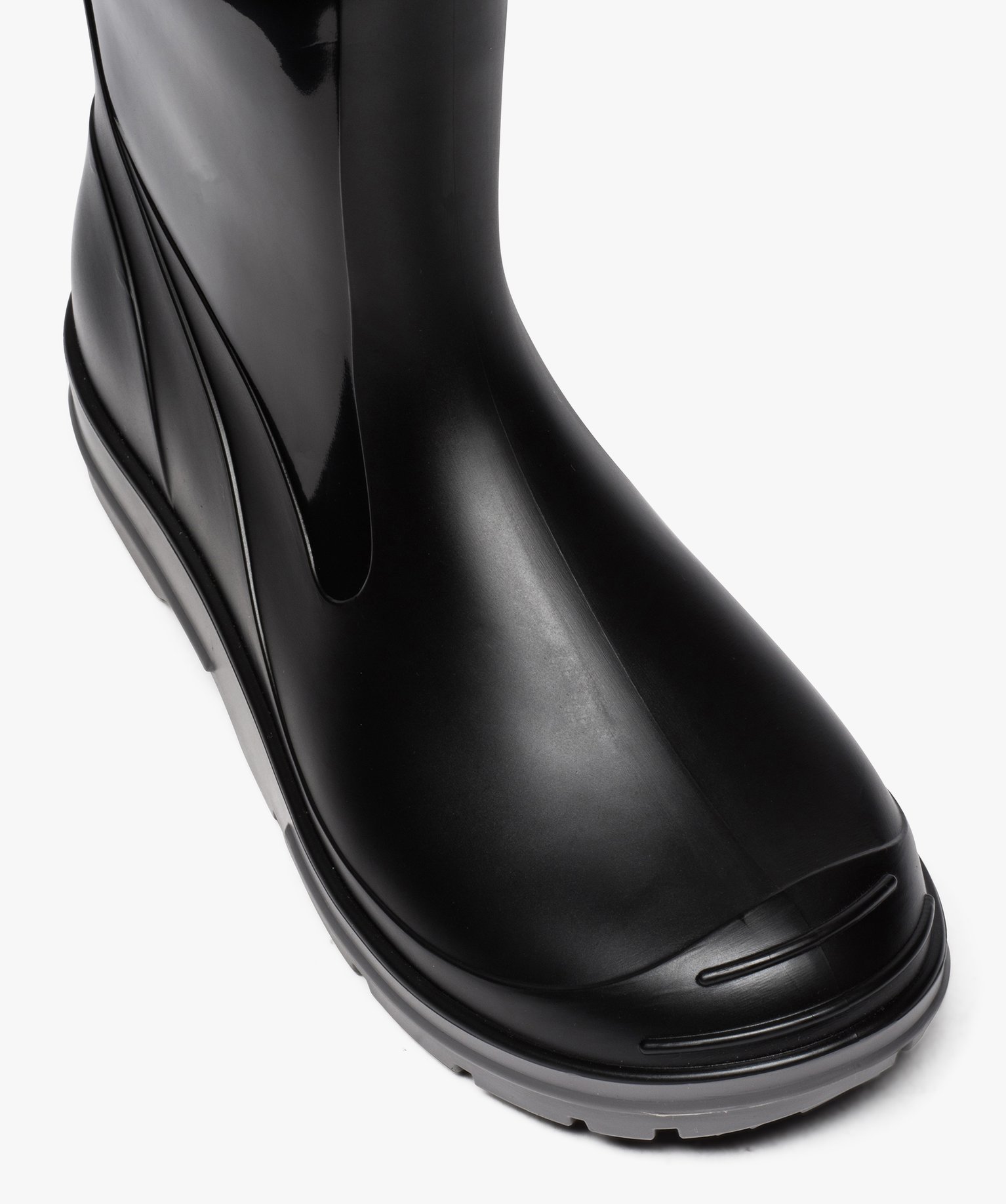 Bottes de pluie Garçon à semelle crantée contrastée noir | GEMO