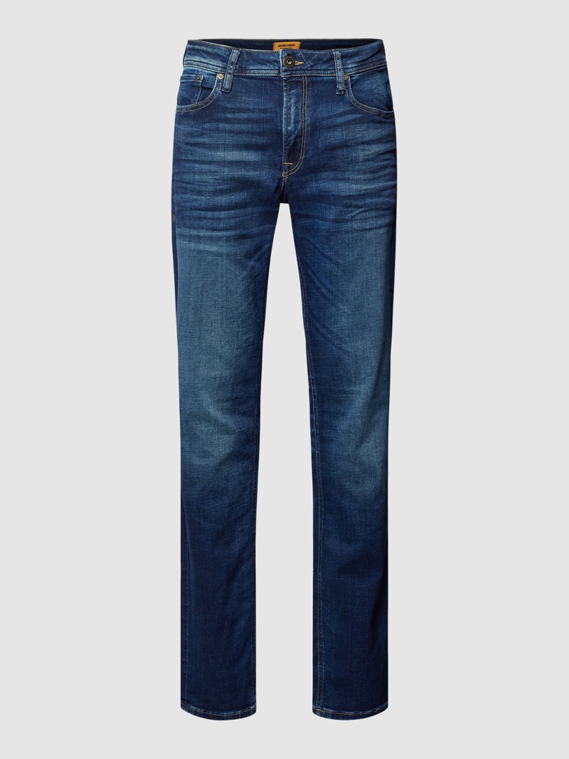 Regular Fit Jeans mit Knopfverschluss Modell 'CLARK' in jeans