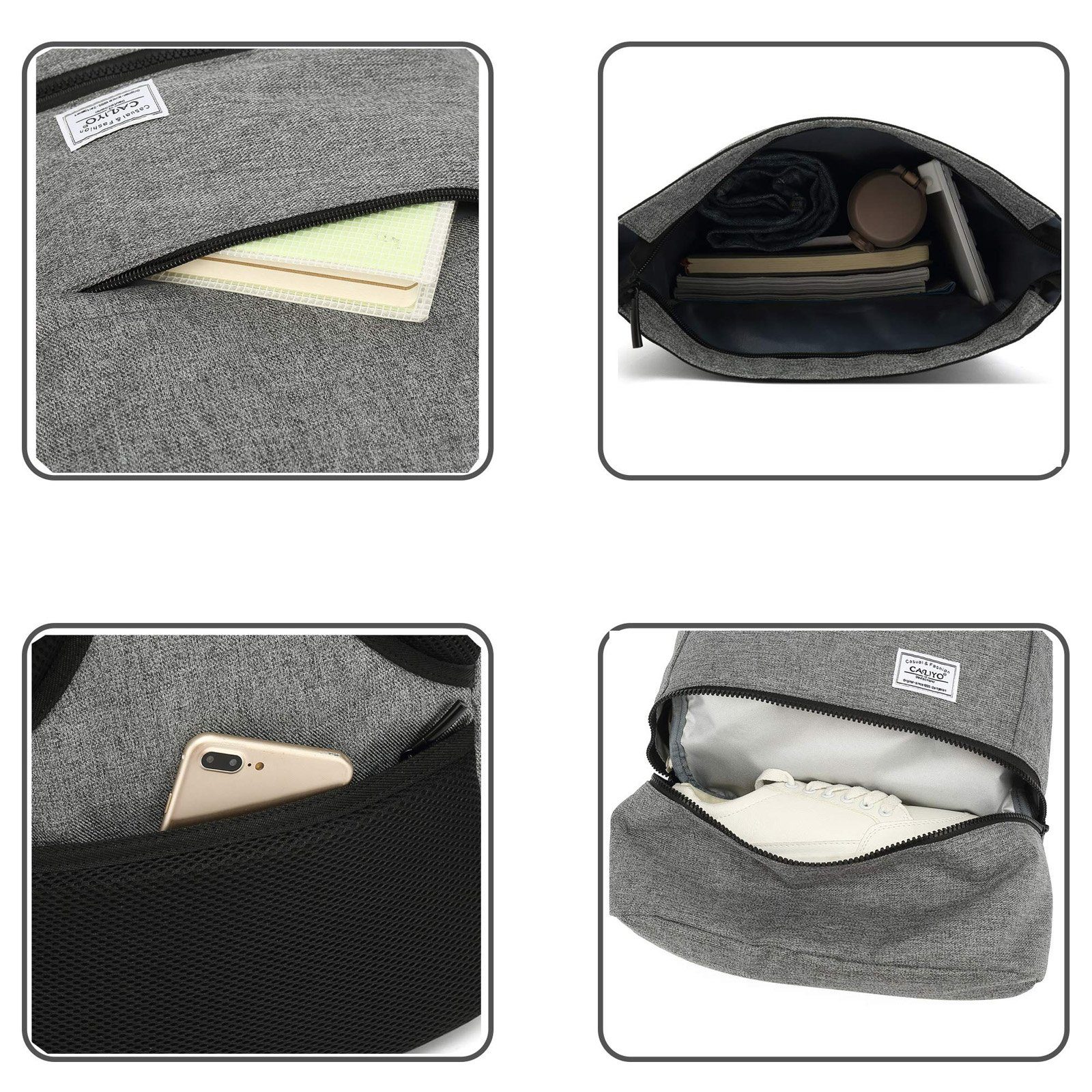 TAN.TOMI Schulrucksack Schulrucksack Rucksack Herren Rucksack mit separatem Schuhfach, Rucksack mit Laptopfach außen, ergonomisches Rückendesign