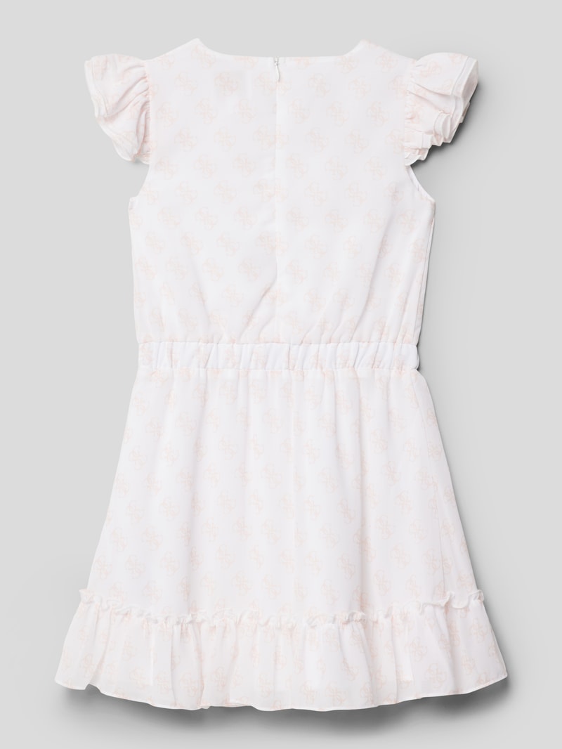 Blusenkleid mit Allover-Muster in offwhite