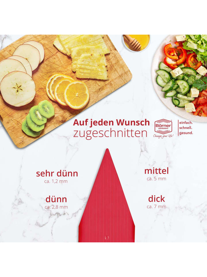 Börner Gemüsehobel V5 PowerLine Profi Set in rot günstig kaufen onesize