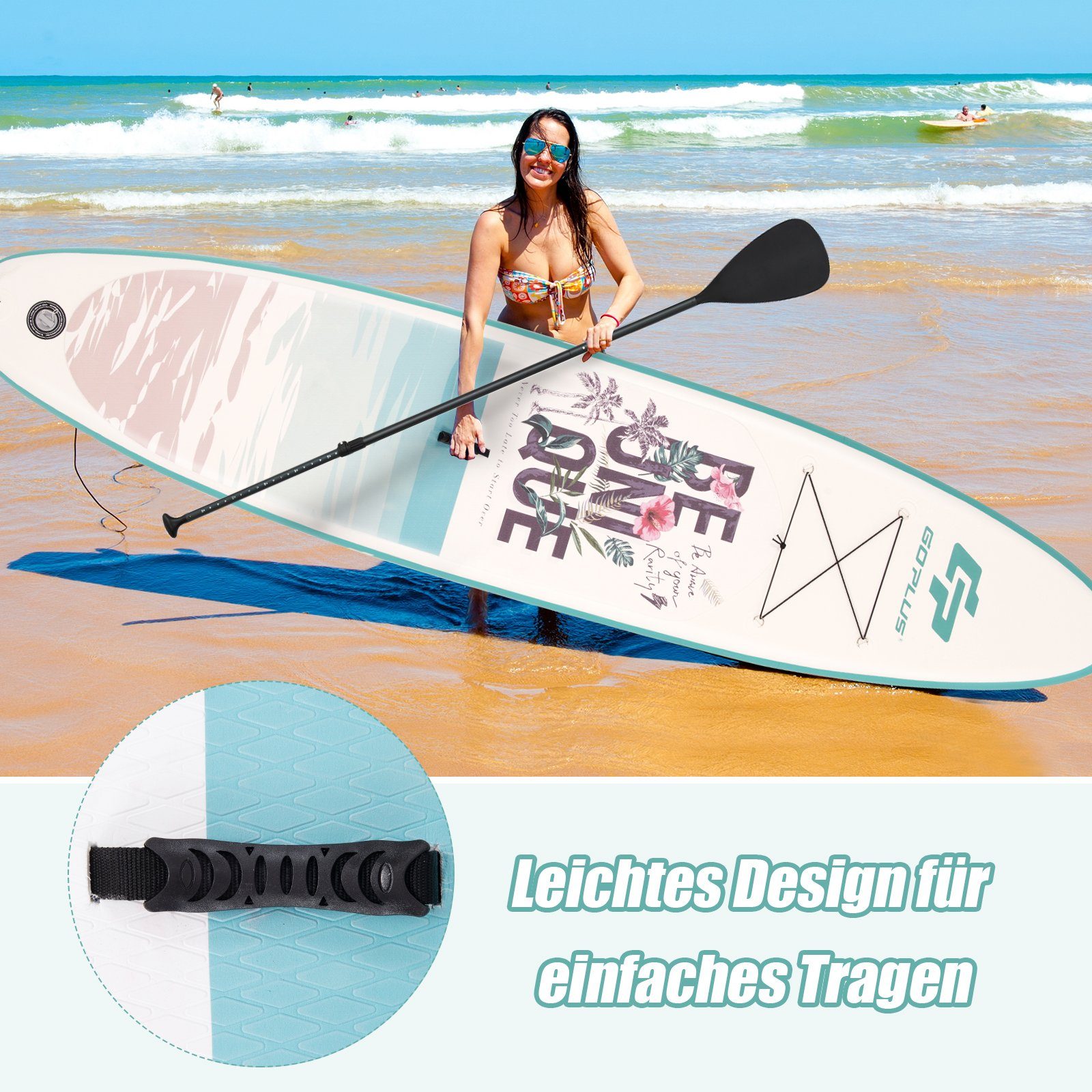 COSTWAY SUP-Board Stand Up Paddling Board, mit Paddel & Pumpe