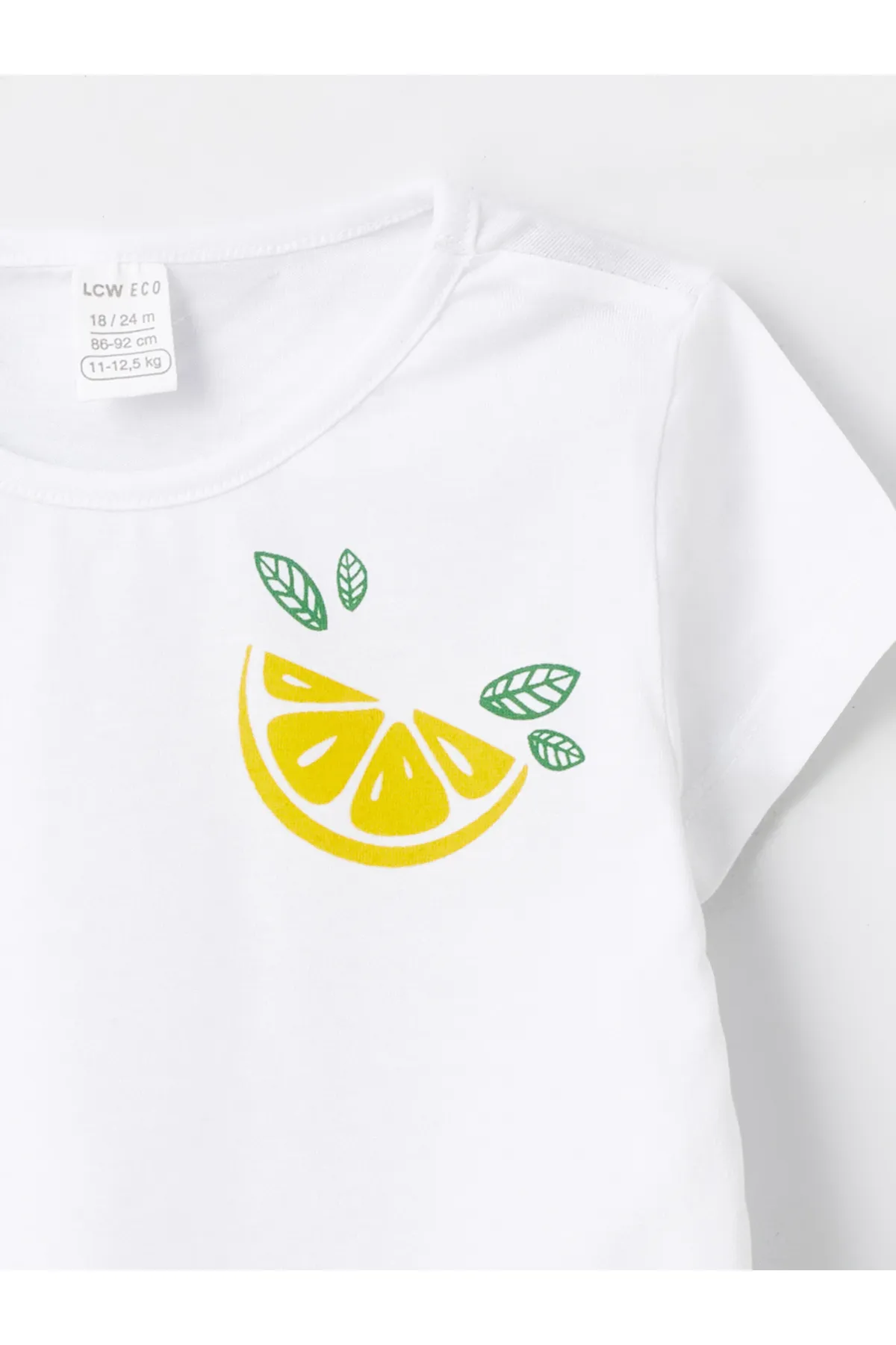 LC Waikiki  2-teiliges Set aus kurzärmligem, bedrucktem Baby-T-Shirt und Leggings mit Rundhalsausschnitt