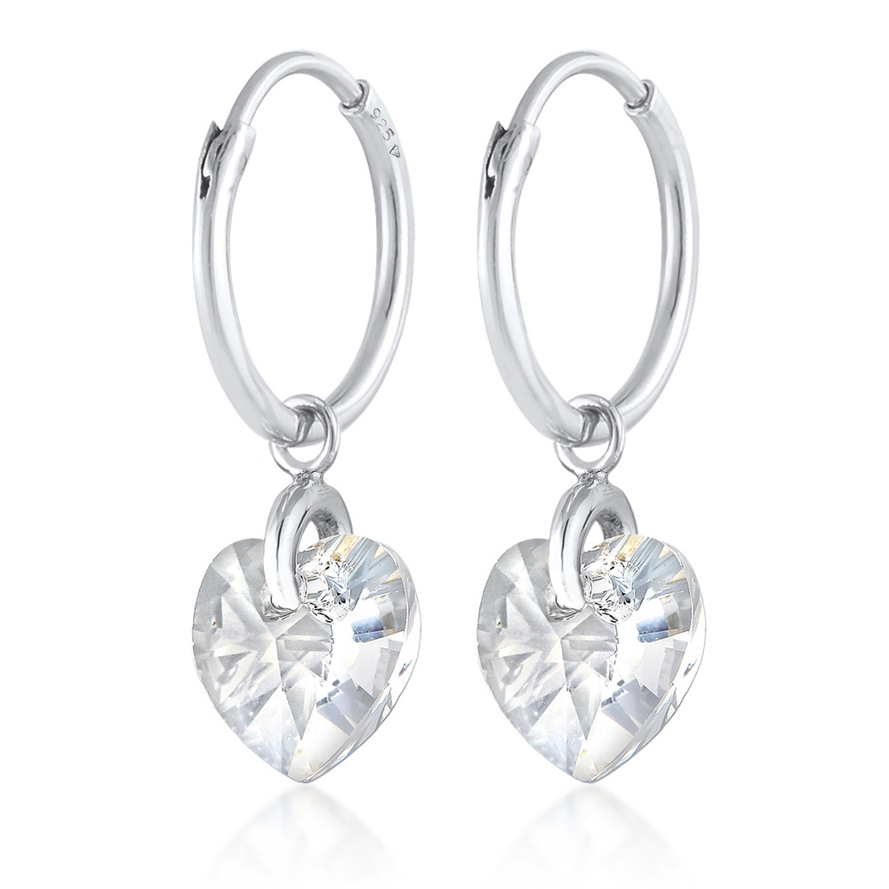Elli Elli Boucles d'Oreilles Femmes Pendentif d'oreilles Cœur Symbole Cut-Out avec Cri Boucles d'oreilles