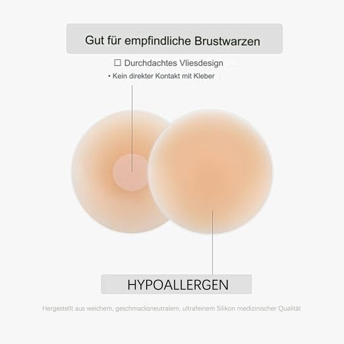 B.X BH-Einlagen 5 Paar Brustwarzenabdeckungen Damen wiederverwendbar selbstklebende (5 Paar), Silikon-Nippelpasteten, klebrige BH-Pasties mit Blütenblättern