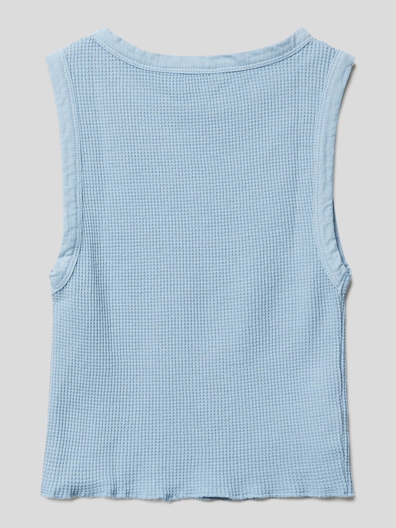 Tanktop mit Strukturmuster in bleu