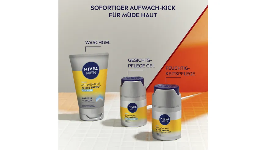 NIVEA MEN Active Energy Gesichtspflege Gel 50 ml