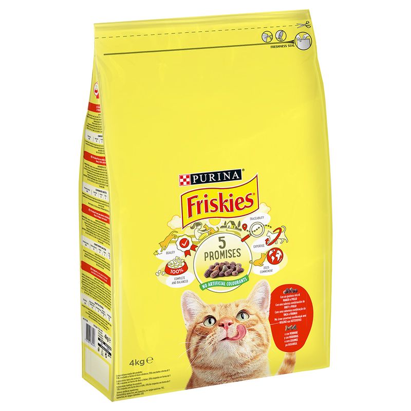 PURINA Friskies Katze mit Rind, Huhn und Gemüse
