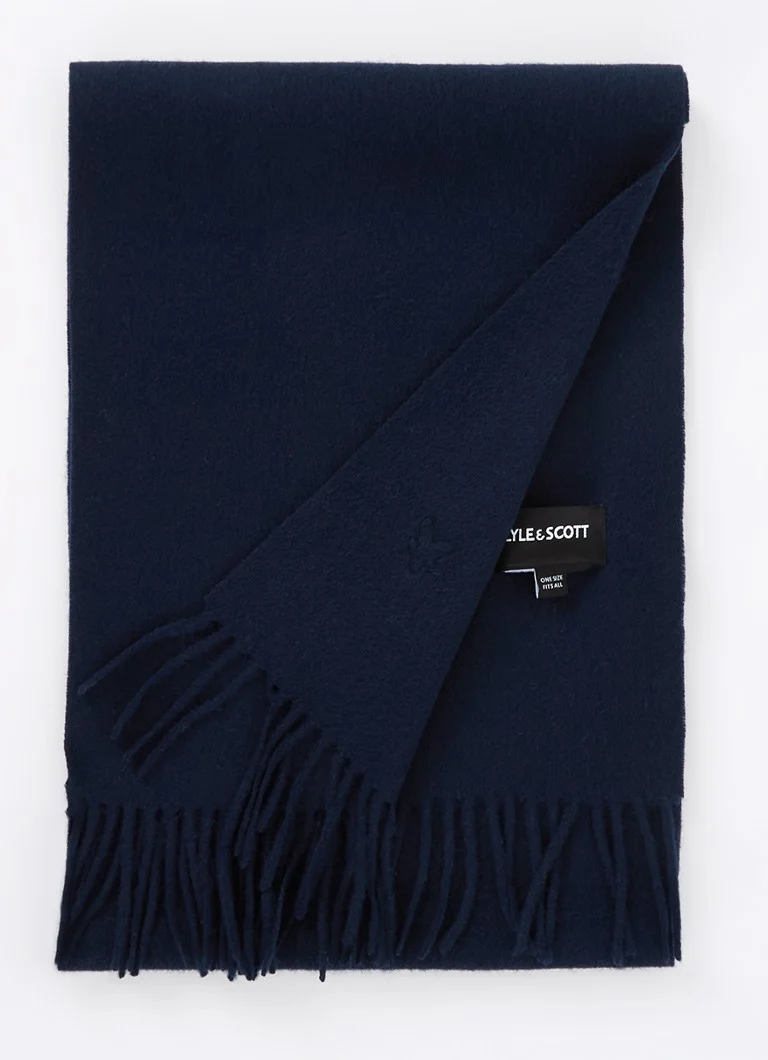 Sciarpa in lana Lyle & Scott con logo, 180 x 30 cm