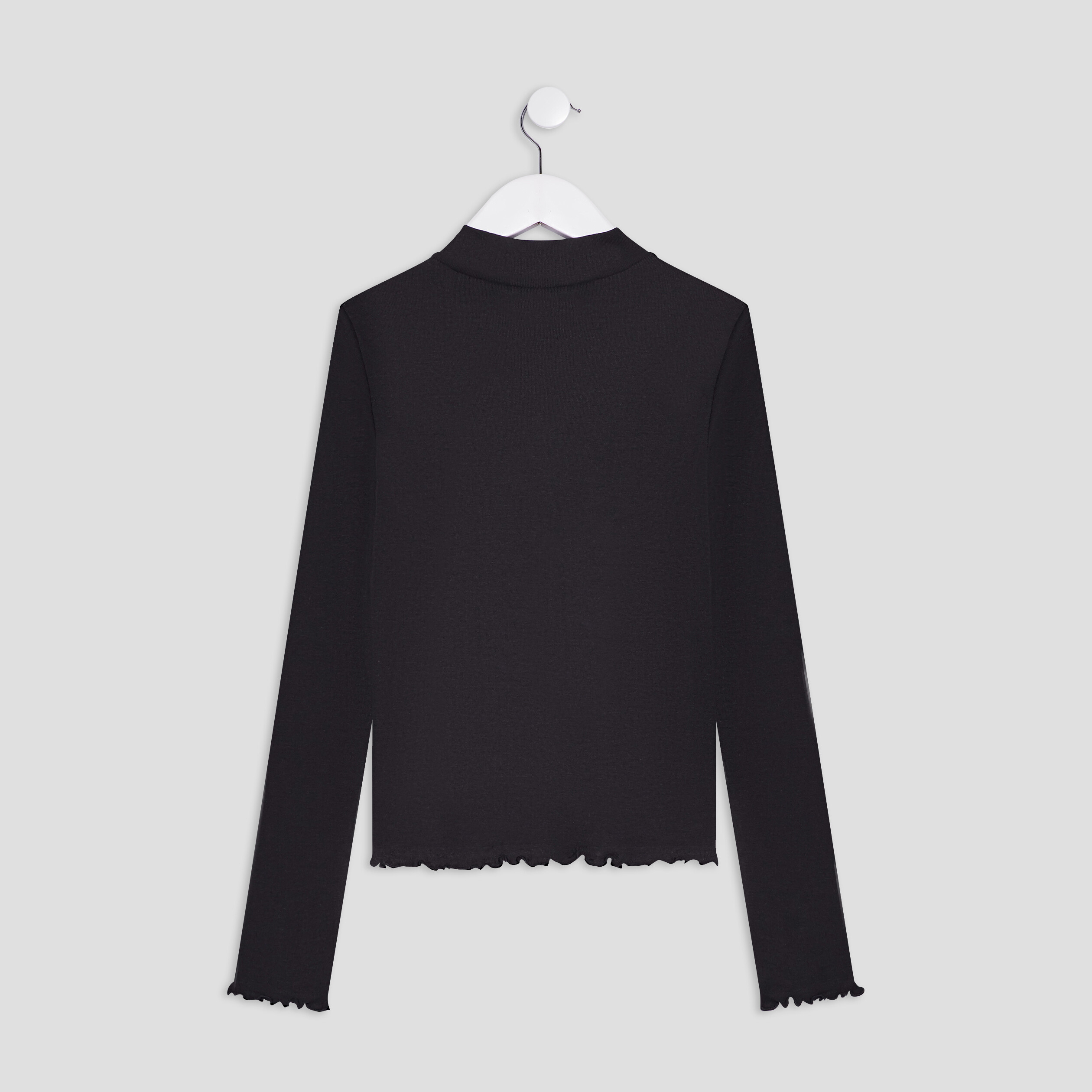 T-shirt col montant noir femme | La Halle