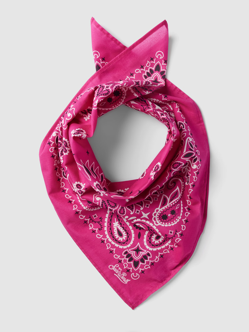 Schal mit Label-Print Modell 'FOULARD' in pink