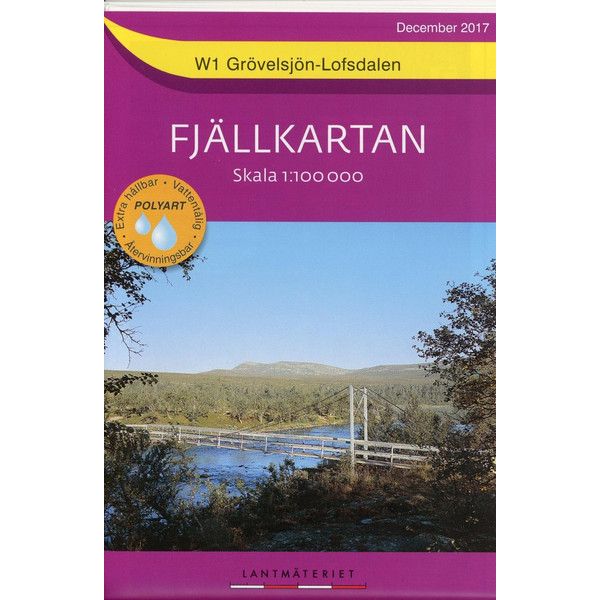 Fjällkartan 1 : 100 000 W1 Grövelsjön - Lofsdalen Bergwanderkarte - Wanderkarte