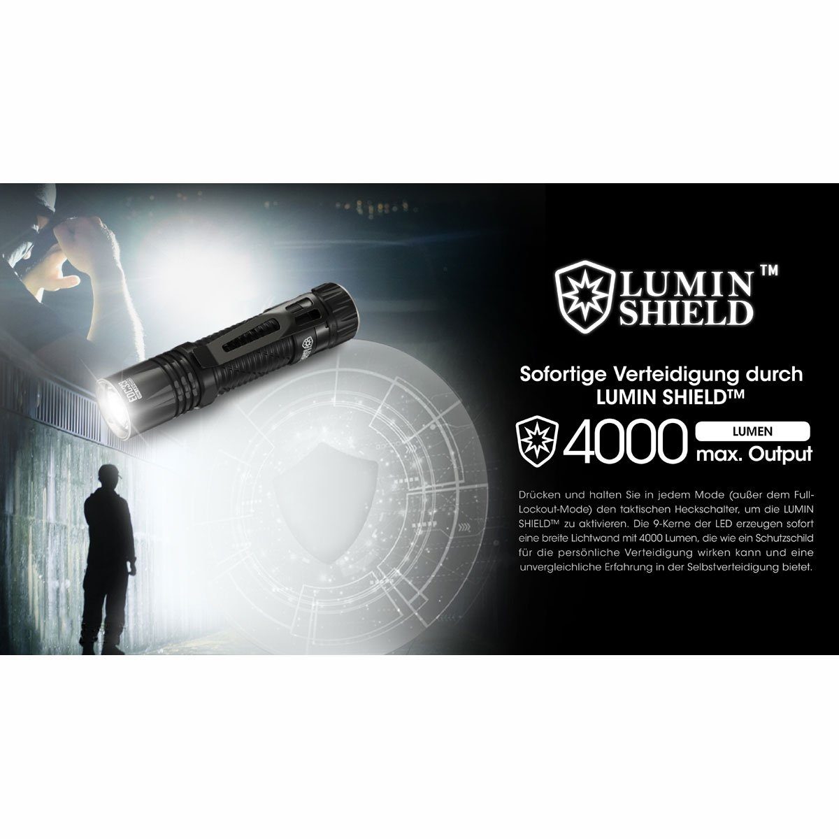 Nitecore LED Taschenlampe EDC33 LED-Taschenlampe 4000 Lumen