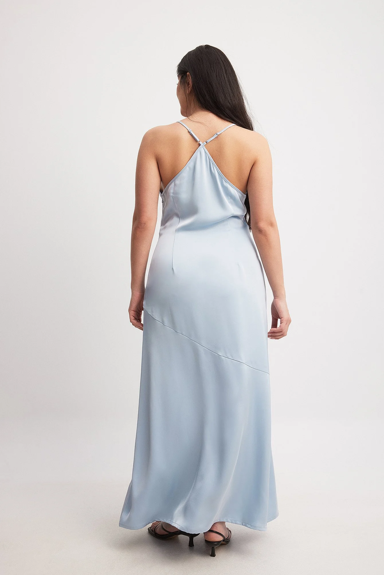 V-Neck Satin Slip Dress