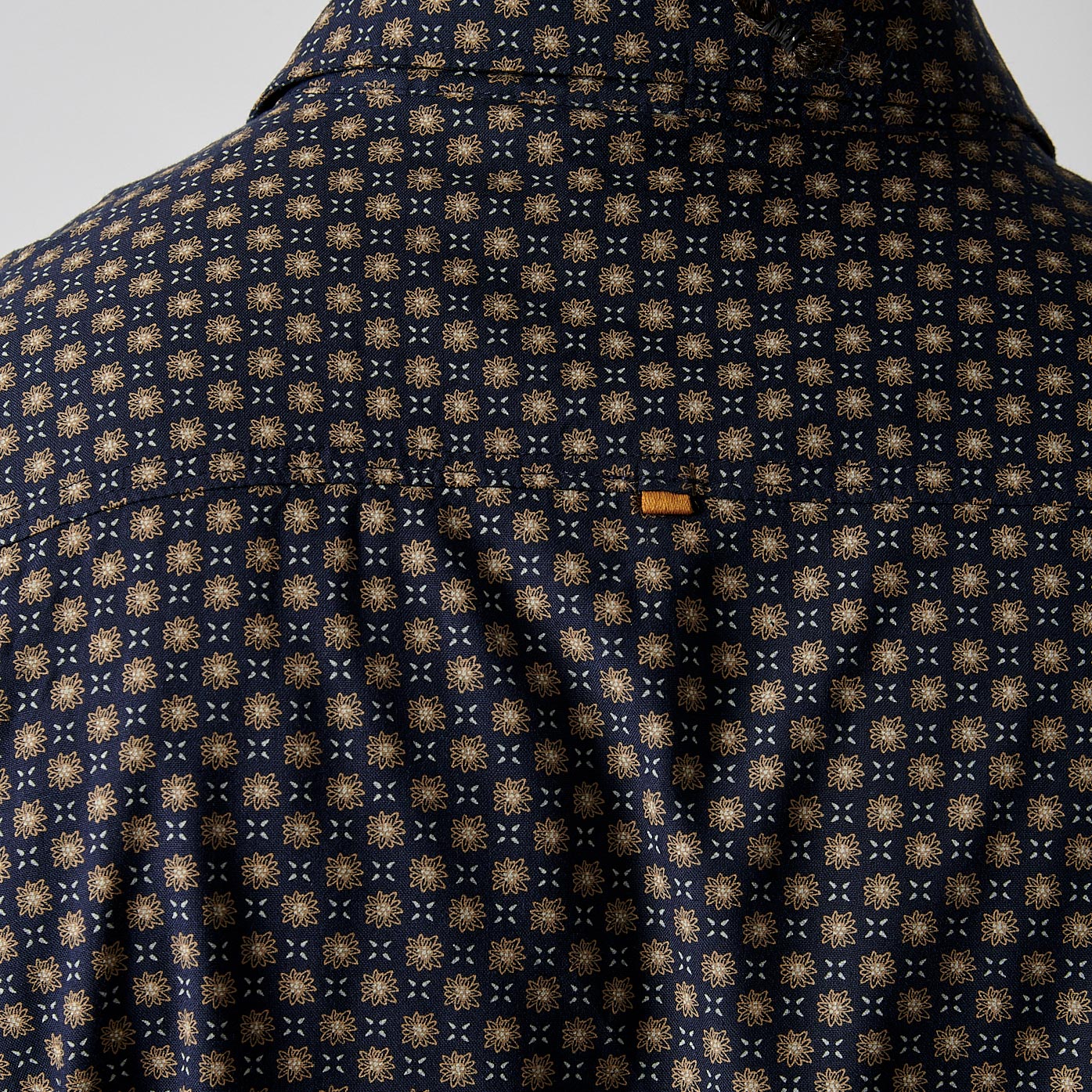 RAVI   Chemise bleue fleurie homme 100% coton