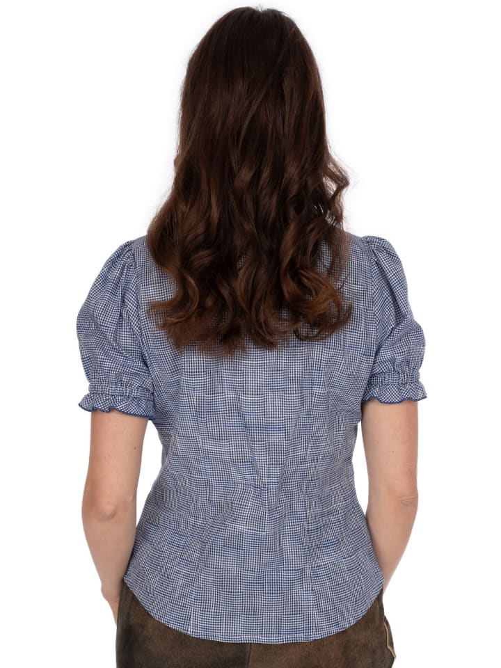 OS-Trachten Bluse 451000-3515 in jeansblau günstig kaufen