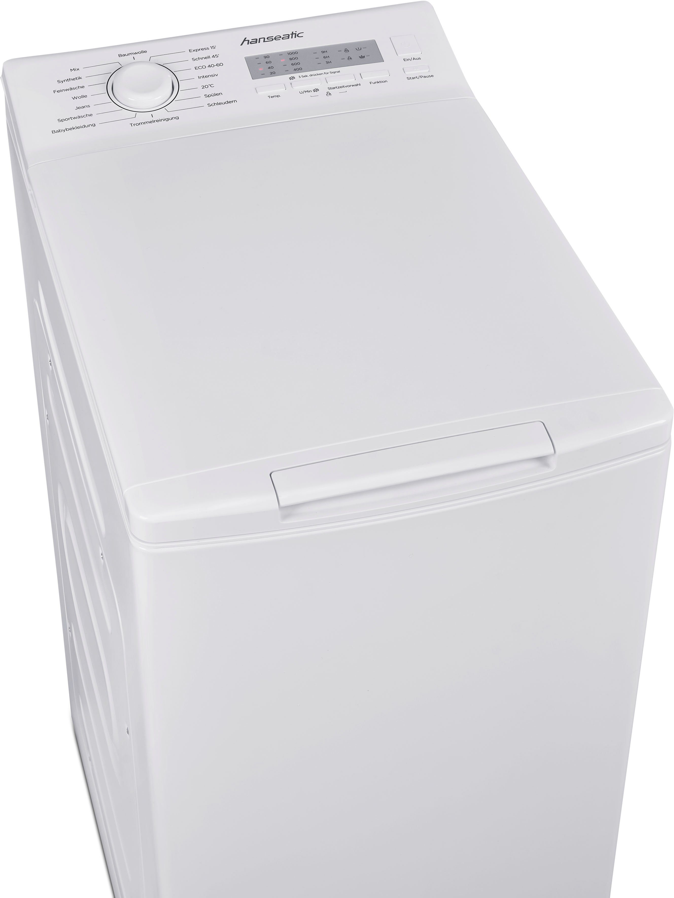 Hanseatic Waschmaschine Toplader HTW510D, 5 kg, 1000 U/min, Mengenautomatik, Überlaufschutzsystem