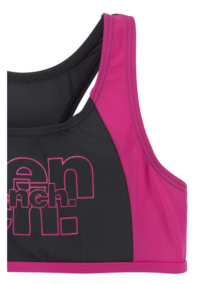 Bench Bustier-Bikini in schwarz-pink günstig kaufen
