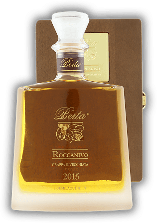 Berta Roccanivo Grappa Barbera Invecchiata 2015 in Holzkiste Berta Roccanivo Grappa Barbera Invecchiata 2015 in Holzkiste Einhüllend, fein und sehr harmonisch. Jahrgang 2015 - 0,7	 Liter - Vol 43%