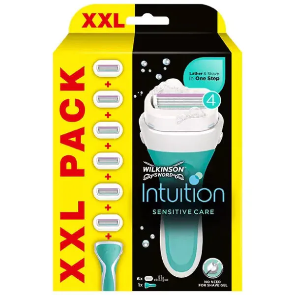 Wilkinson Intuition Sensitive Care 2in1 skustuvas + 6 peiliukai
