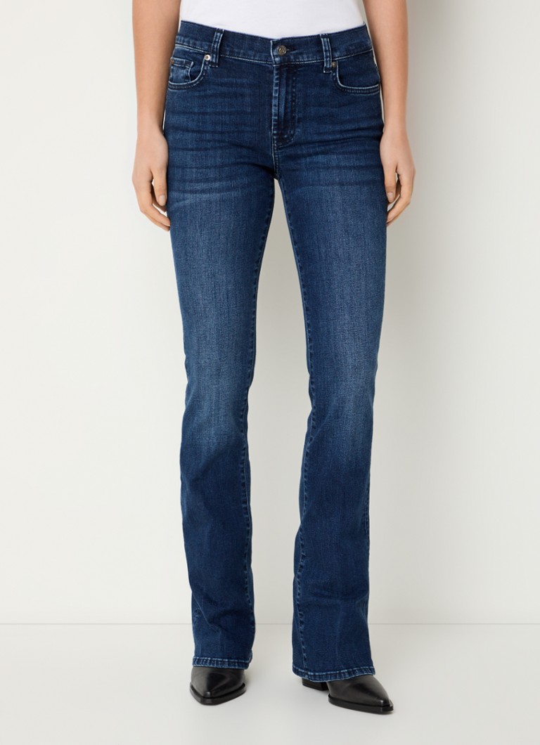 7 For All Mankind Mid waist bootcut jeans with dark wash
