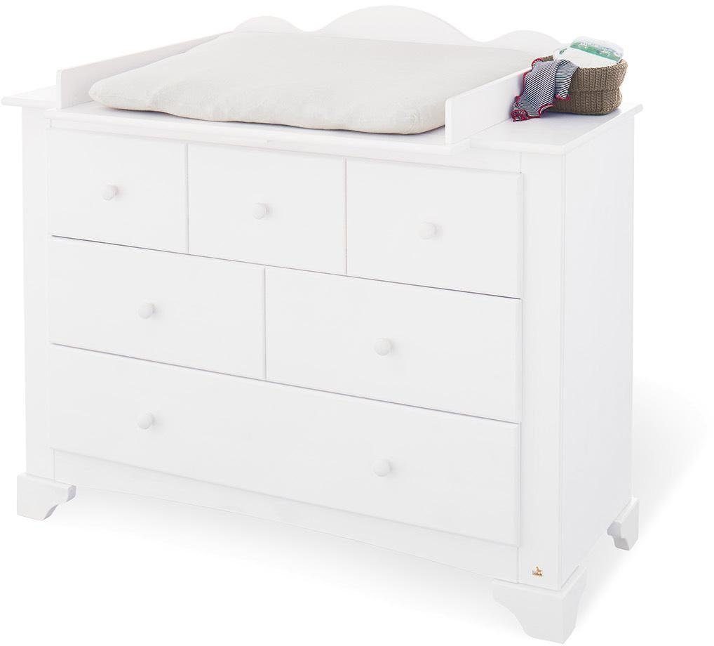 Pinolino® Babyzimmer-Komplettset Pino, (Set, 3-St., Kinderbett, Schrank, Wickelkommode), breit groß mit 3 Türen; mit Kinderbett, Schrank und Wickelkommode