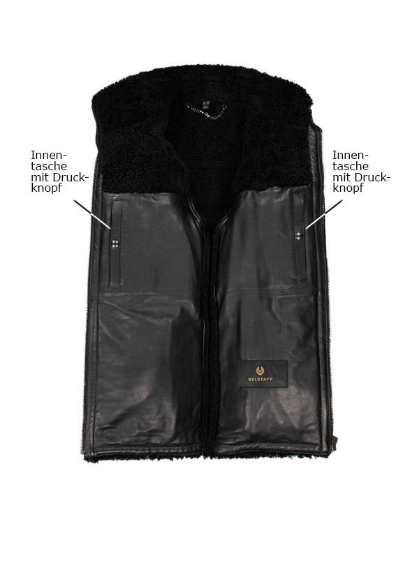 BELSTAFF, Lammfelljacke Tundra, schwarz