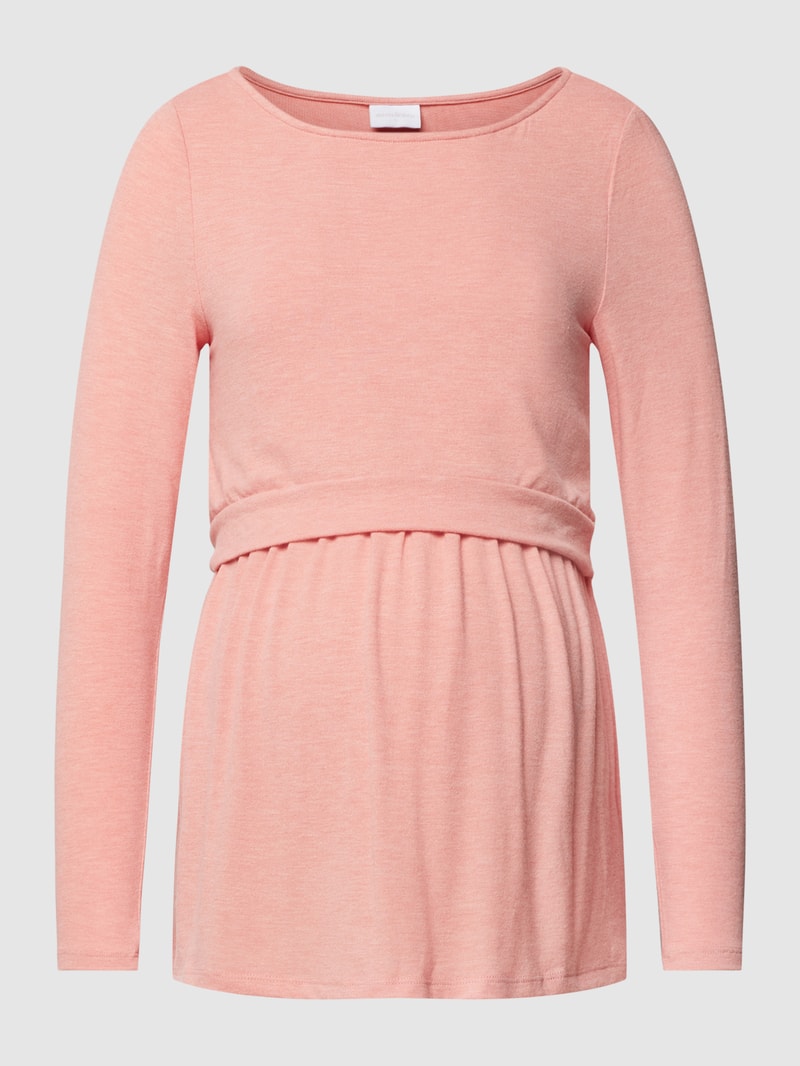 Still-Longsleeve mit Stretch-Anteil in altrosa meliert