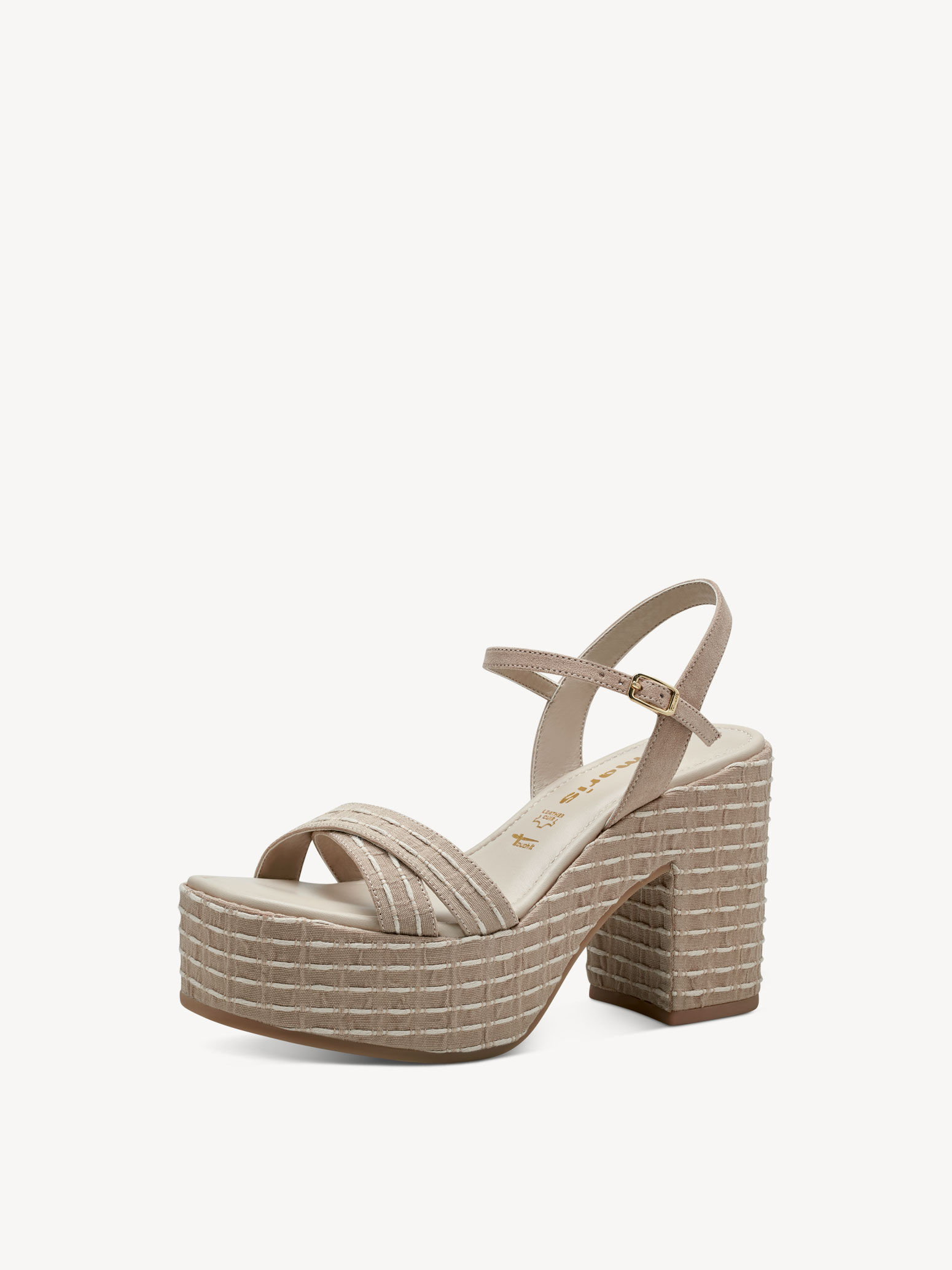 Sandale à talon - beige