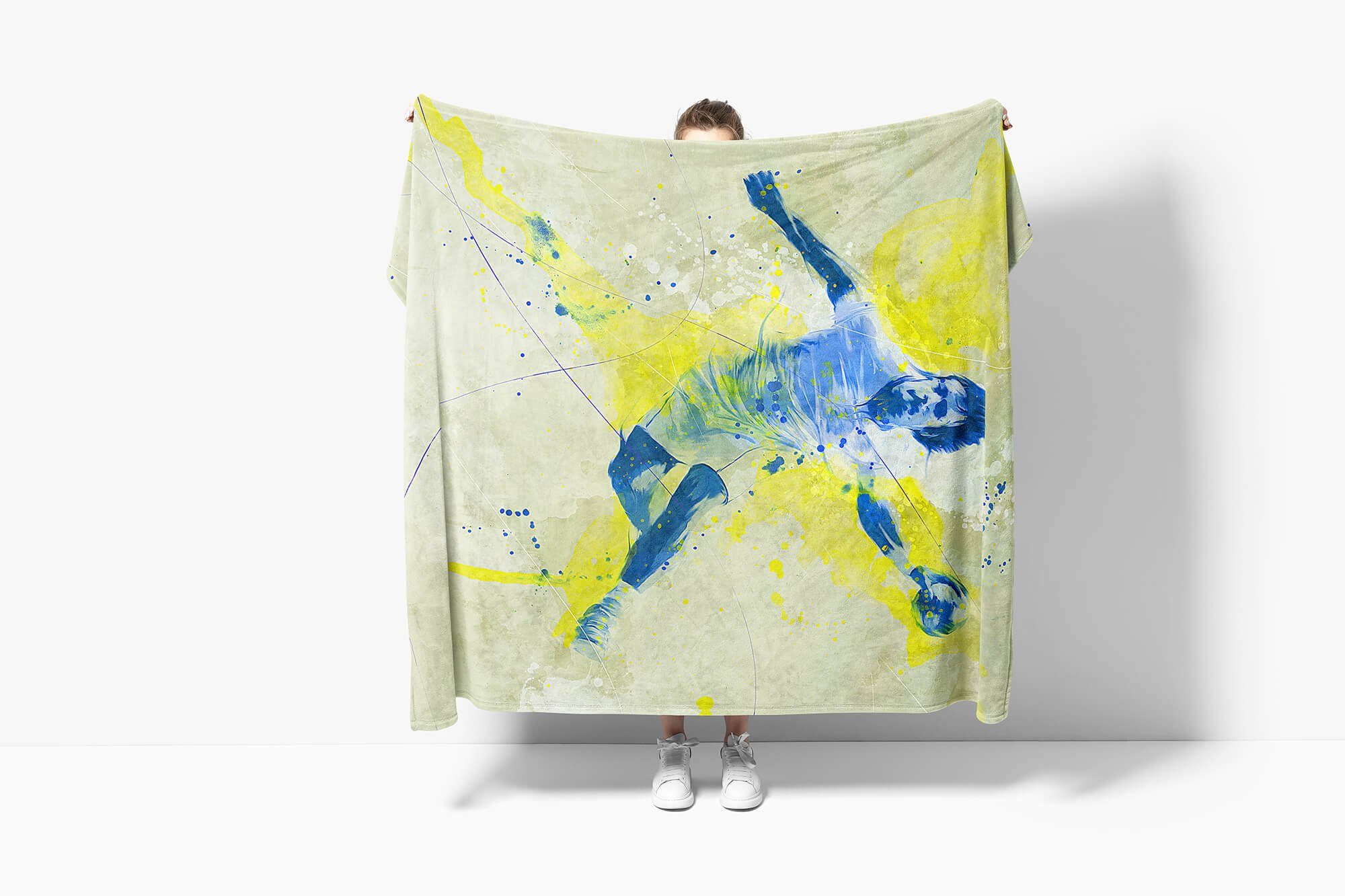 Sinus Art Handtücher SplashArt Sport Handtuch Strandhandtuch Saunatuch Kuscheldecke Kunstvoll Handball Sportha, Baumwolle-Polyester-Mix (1-St), Handtuch