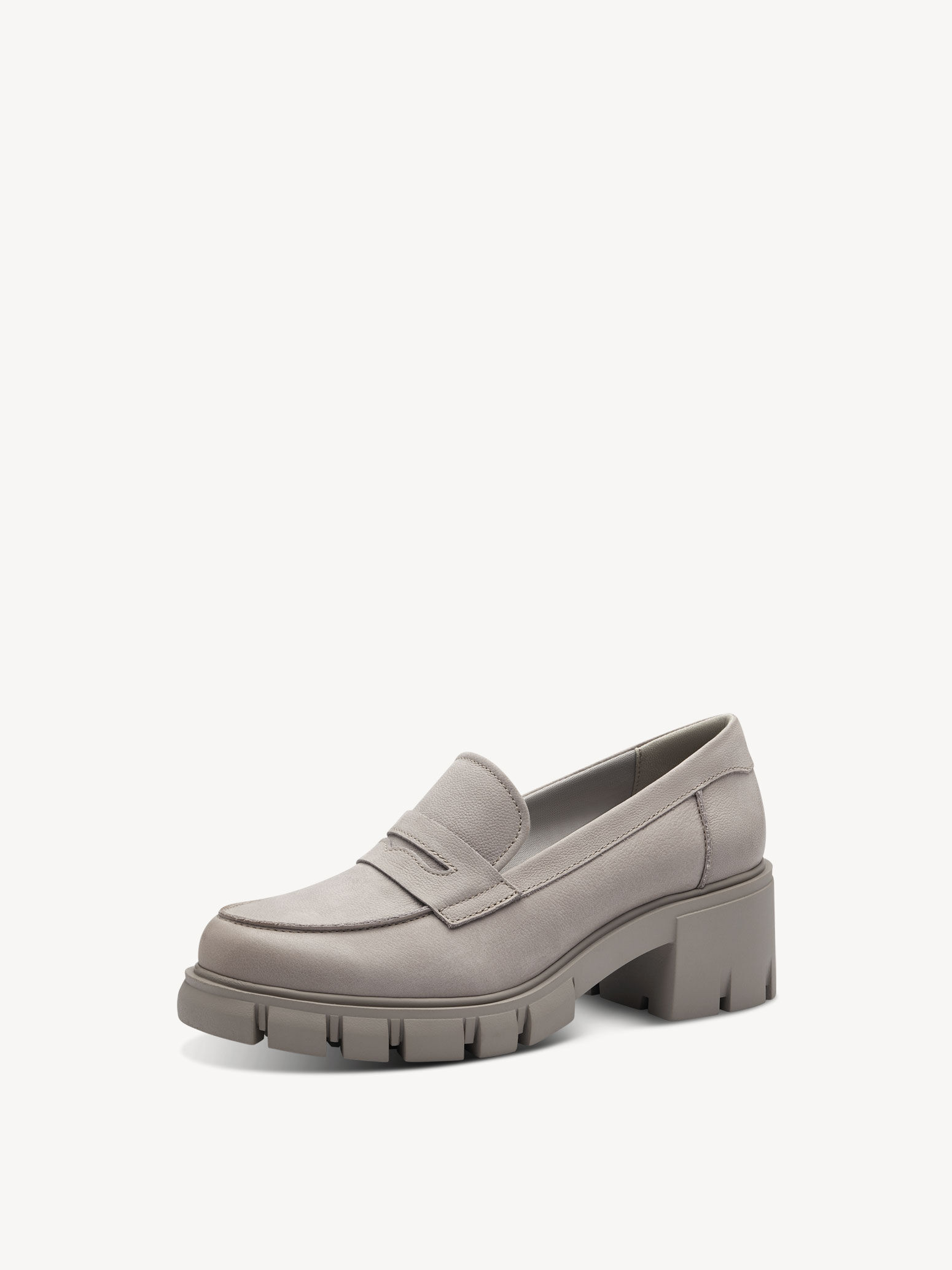 Slipper en cuir - gris