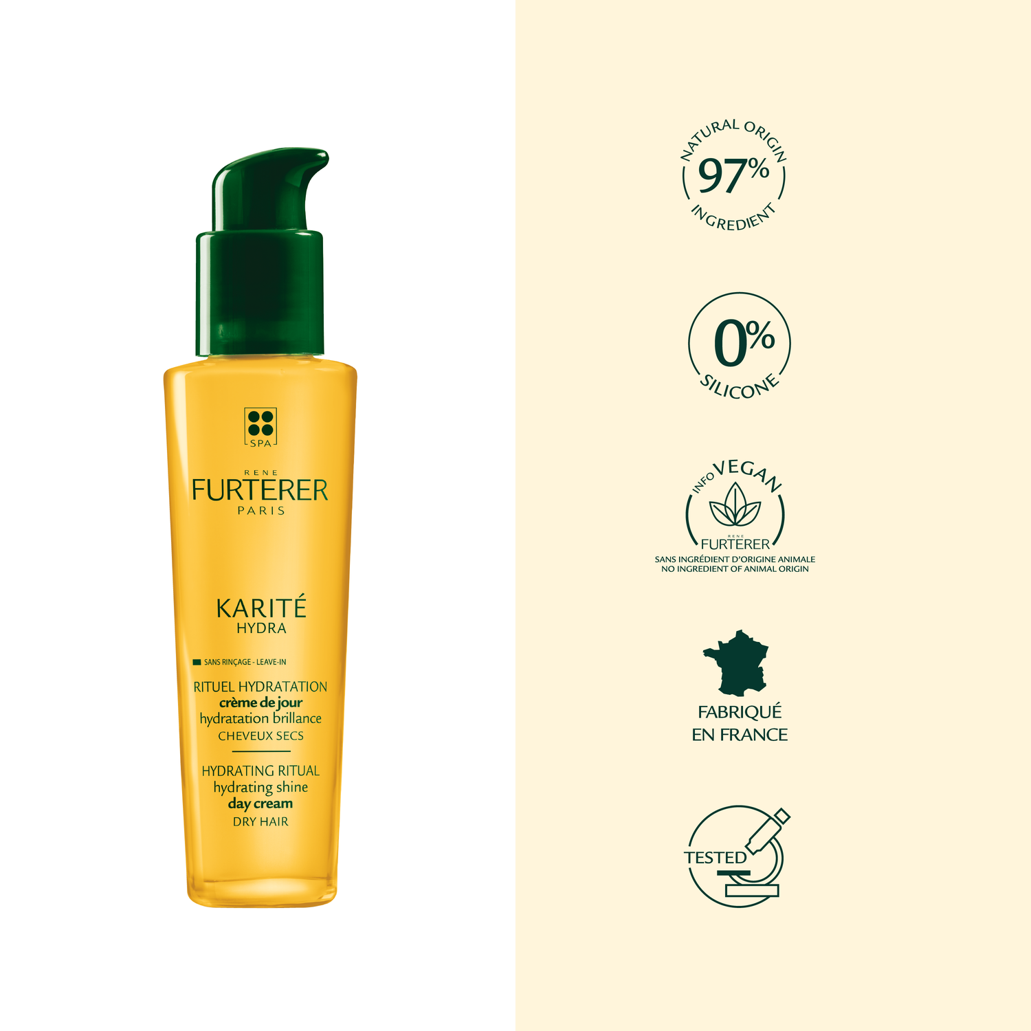 René Furterer Crème Jour Hydratation Brillance Karité Hydra - Cheveux secs